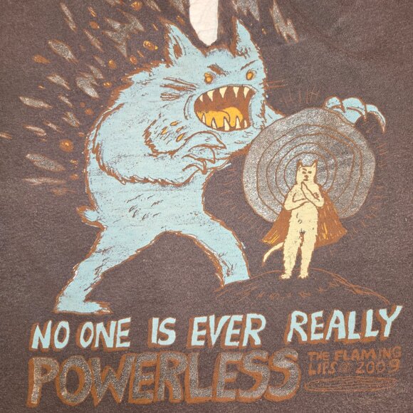 Deconstructed FLAMING LIPS POWERLESS 2009 CONCERT TOUR TEE - Picture 4 of 6